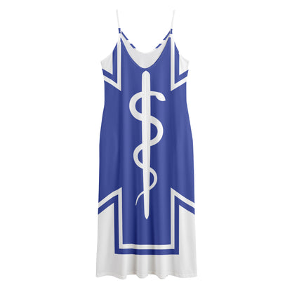 The Star Of Life Paramedic Symbol Print Jersey Midi Cami Dress