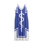 The Star Of Life Paramedic Symbol Print Jersey Midi Cami Dress