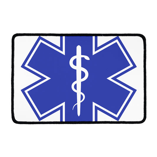 The Star Of Life Paramedic Symbol Print Kitchen Mat