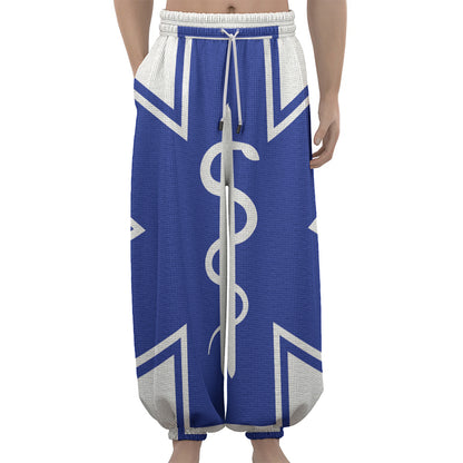 The Star Of Life Paramedic Symbol Print Lantern Pants
