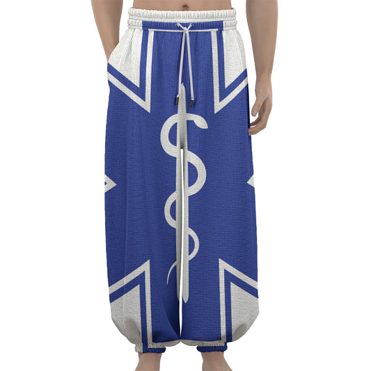 The Star Of Life Paramedic Symbol Print Lantern Pants