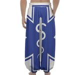 The Star Of Life Paramedic Symbol Print Lantern Pants