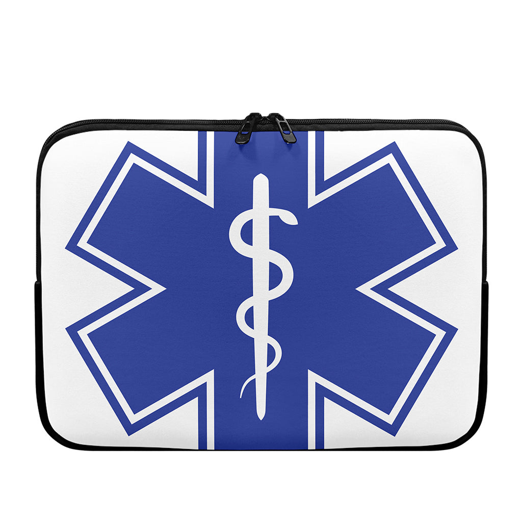 The Star Of Life Paramedic Symbol Print Laptop Sleeve
