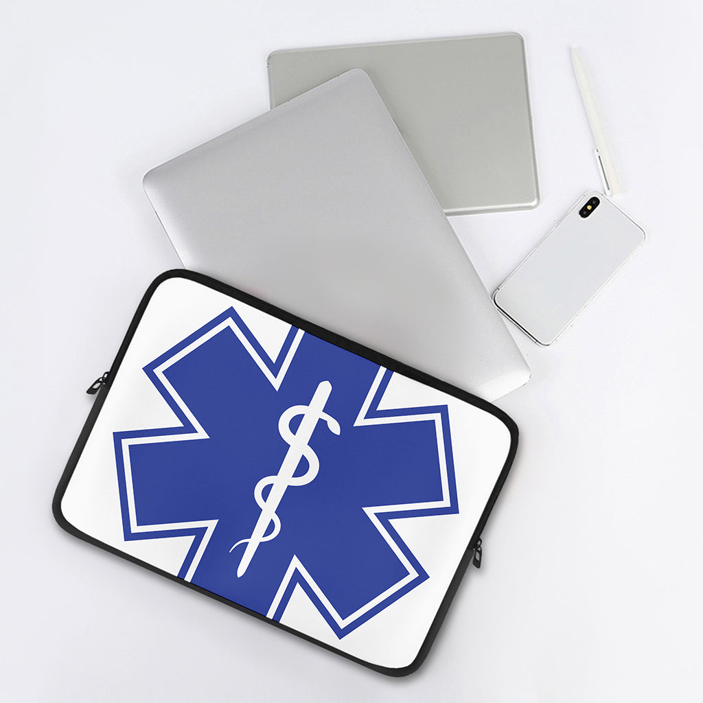 The Star Of Life Paramedic Symbol Print Laptop Sleeve