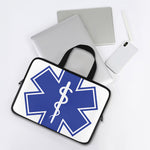 The Star Of Life Paramedic Symbol Print Laptop Sleeve With Handle