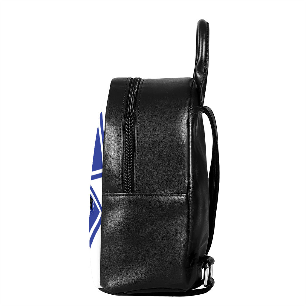 The Star Of Life Paramedic Symbol Print Leather Backpack