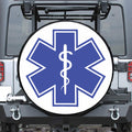 The Star Of Life Paramedic Symbol Print Leather Spare Tire Cover