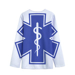 The Star Of Life Paramedic Symbol Print Long Sleeve Short Coat