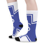The Star Of Life Paramedic Symbol Print Long Socks