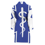 The Star Of Life Paramedic Symbol Print Men's Bathrobe
