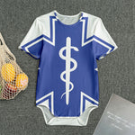 The Star Of Life Paramedic Symbol Print Men's Bodysuit
