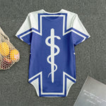 The Star Of Life Paramedic Symbol Print Men's Bodysuit