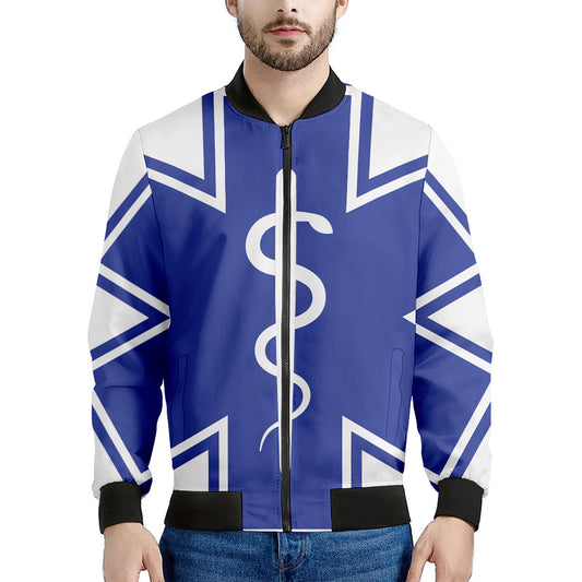 The Star Of Life Paramedic Symbol Print Men's Bomber Jacket