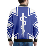 The Star Of Life Paramedic Symbol Print Men's Bomber Jacket