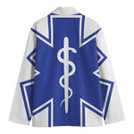 The Star Of Life Paramedic Symbol Print Men's Cotton Blazer