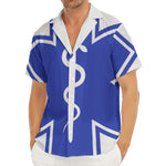 The Star Of Life Paramedic Symbol Print Men's Deep V-Neck Shirt