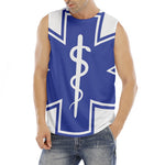 The Star Of Life Paramedic Symbol Print Men's Fitness Tank Top