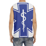 The Star Of Life Paramedic Symbol Print Men's Fitness Tank Top