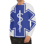 The Star Of Life Paramedic Symbol Print Men's Long Sleeve Rash Guard