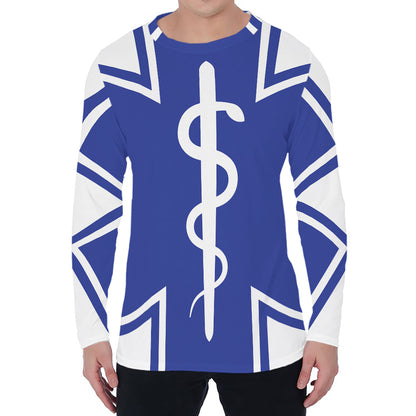 The Star Of Life Paramedic Symbol Print Men's Long Sleeve T-Shirt