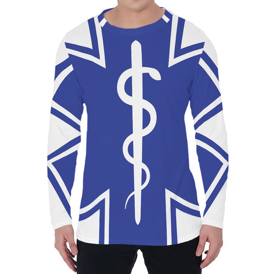 The Star Of Life Paramedic Symbol Print Men's Long Sleeve T-Shirt