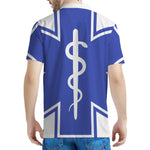 The Star Of Life Paramedic Symbol Print Men's Polo Shirt