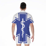 The Star Of Life Paramedic Symbol Print Men's Rompers
