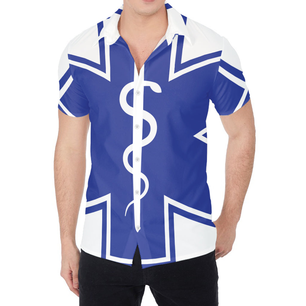 The Star Of Life Paramedic Symbol Print Men's Shirt