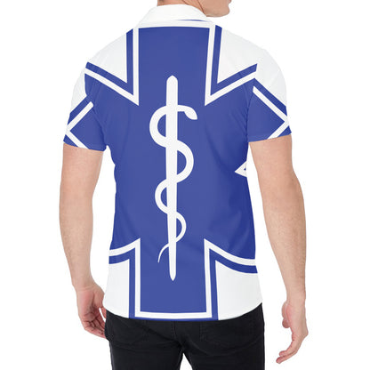The Star Of Life Paramedic Symbol Print Men's Shirt
