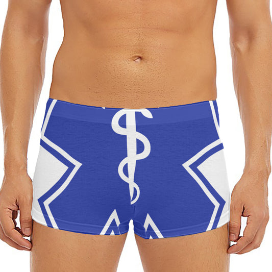 The Star Of Life Paramedic Symbol Print Men's Short Boxer Briefs