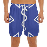 The Star Of Life Paramedic Symbol Print Men's Split Running Shorts
