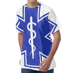 The Star Of Life Paramedic Symbol Print Men's Velvet T-Shirt