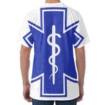 The Star Of Life Paramedic Symbol Print Men's Velvet T-Shirt