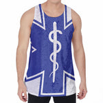 The Star Of Life Paramedic Symbol Print Men's Velvet Tank Top