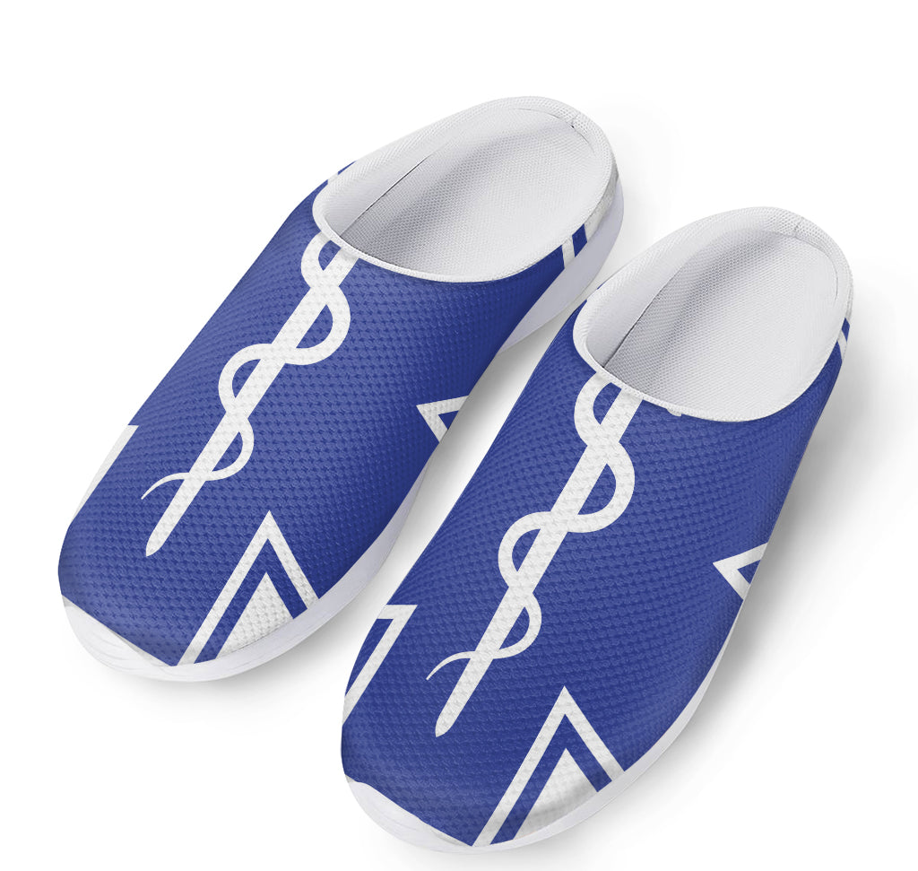 The Star Of Life Paramedic Symbol Print Mesh Casual Shoes