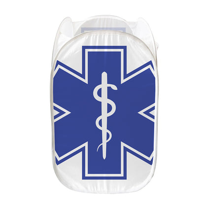 The Star Of Life Paramedic Symbol Print Mesh Laundry Hamper