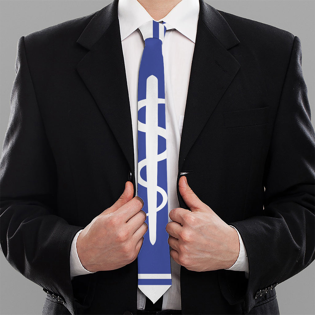 The Star Of Life Paramedic Symbol Print Necktie