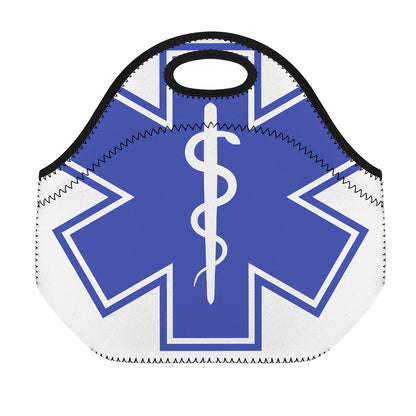 The Star Of Life Paramedic Symbol Print Neoprene Lunch Bag