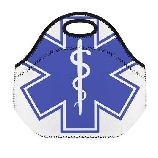 The Star Of Life Paramedic Symbol Print Neoprene Lunch Bag