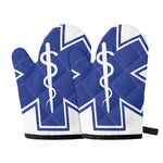 The Star Of Life Paramedic Symbol Print Oven Mitts