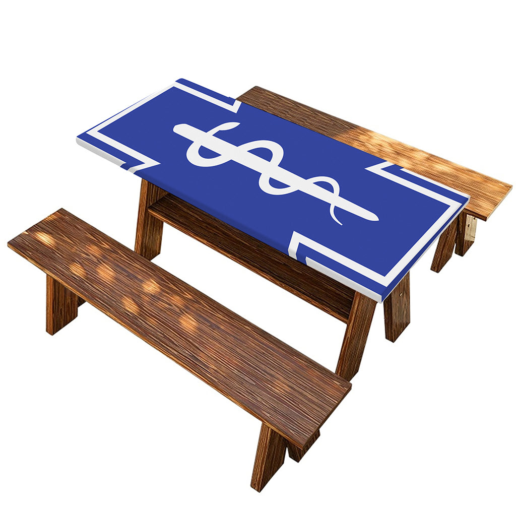 The Star Of Life Paramedic Symbol Print Picnic Table Cover