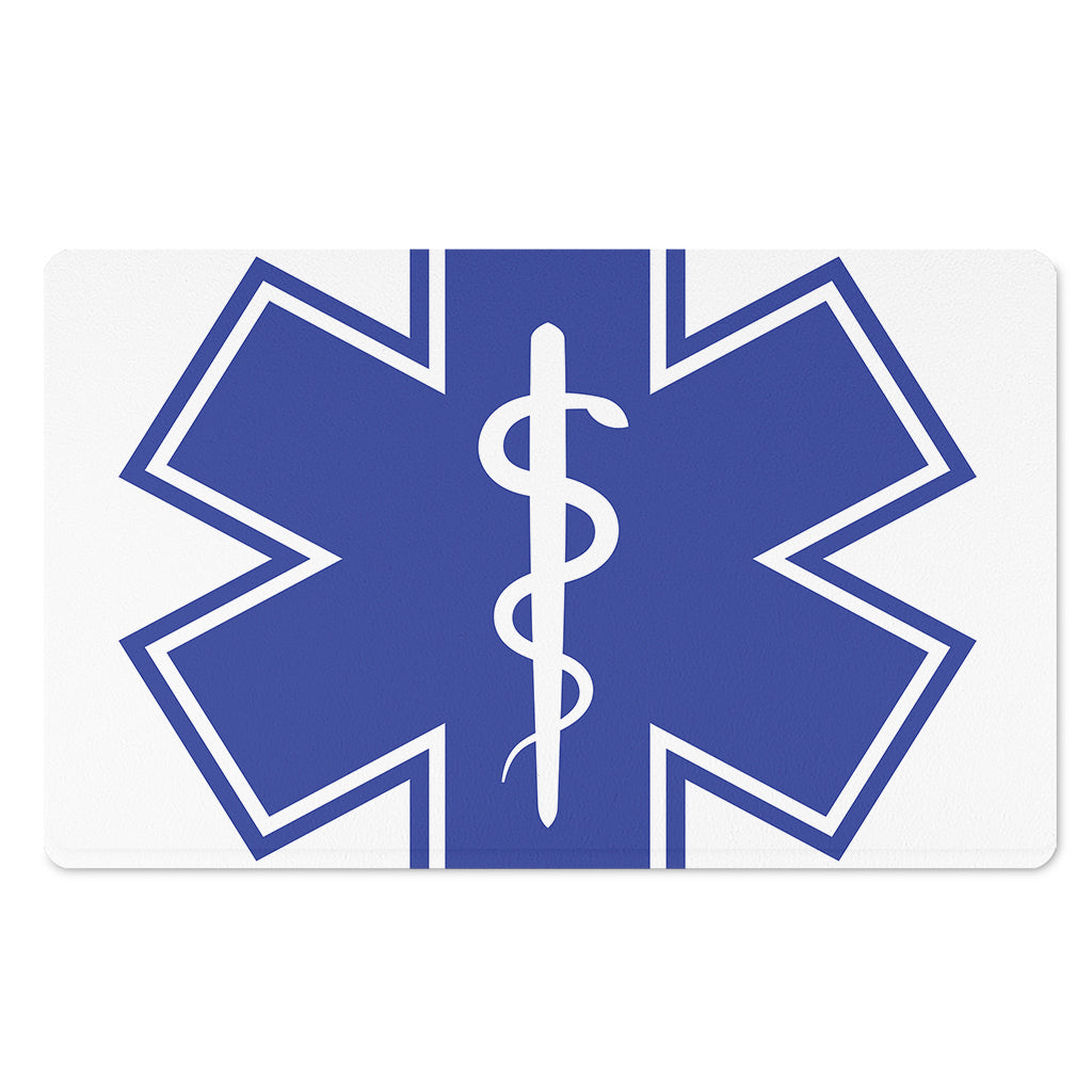 The Star Of Life Paramedic Symbol Print Polyester Doormat