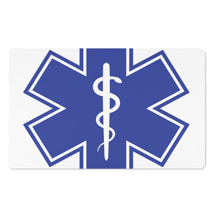 The Star Of Life Paramedic Symbol Print Polyester Doormat