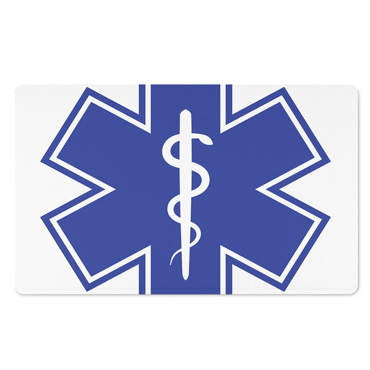 The Star Of Life Paramedic Symbol Print Polyester Doormat