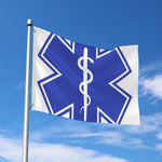 The Star Of Life Paramedic Symbol Print Polyester Flag