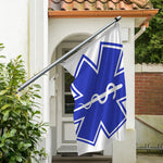 The Star Of Life Paramedic Symbol Print Polyester Flag