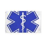 The Star Of Life Paramedic Symbol Print Polyester Flag