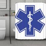 The Star Of Life Paramedic Symbol Print Polyester Shower Curtain