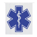 The Star Of Life Paramedic Symbol Print Polyester Shower Curtain