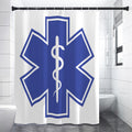 The Star Of Life Paramedic Symbol Print Premium Shower Curtain